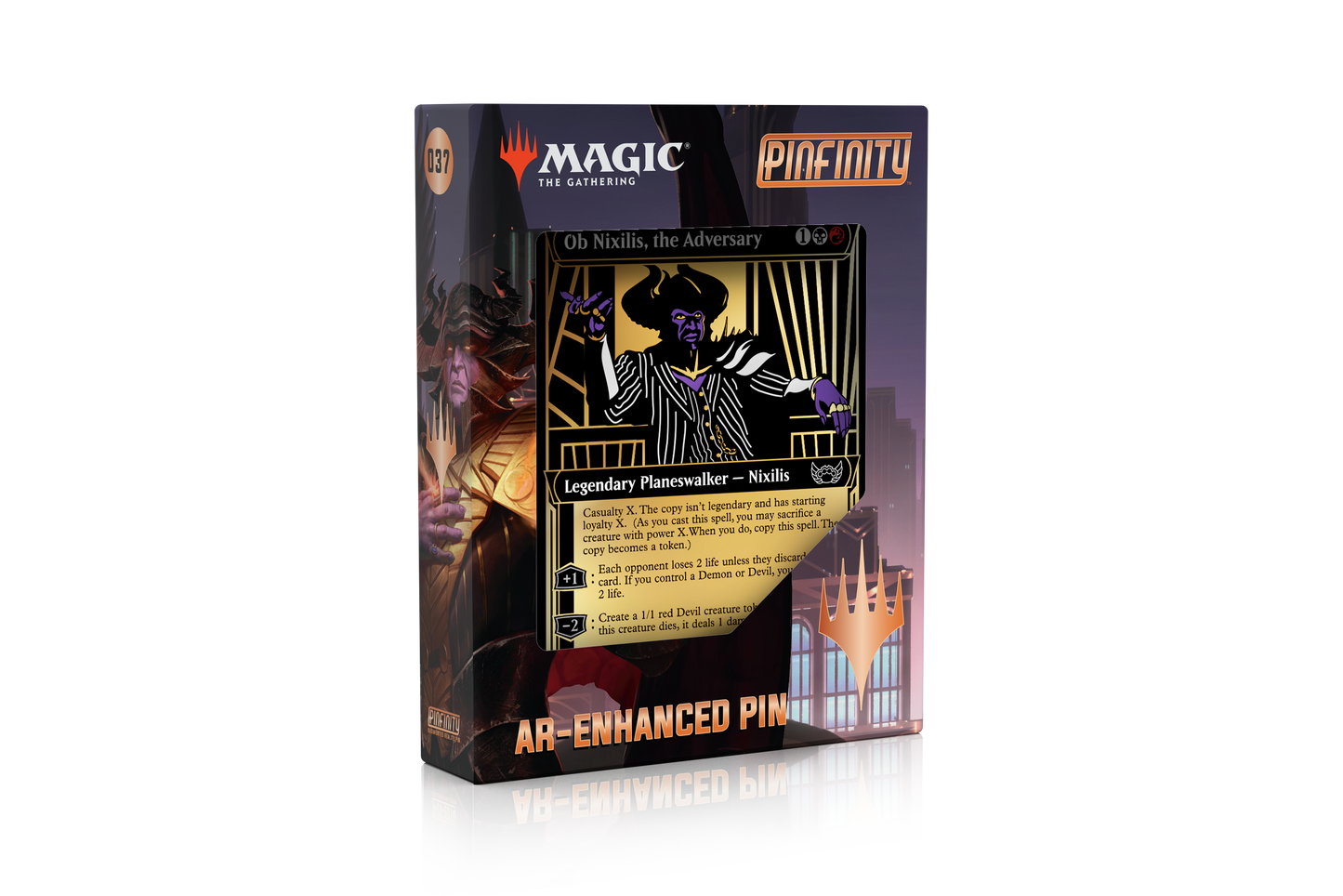 Pinfinity AR Pin: New Capenna Ob Nixilis the Adversary - Magic the Gathering PMTG037 Pin