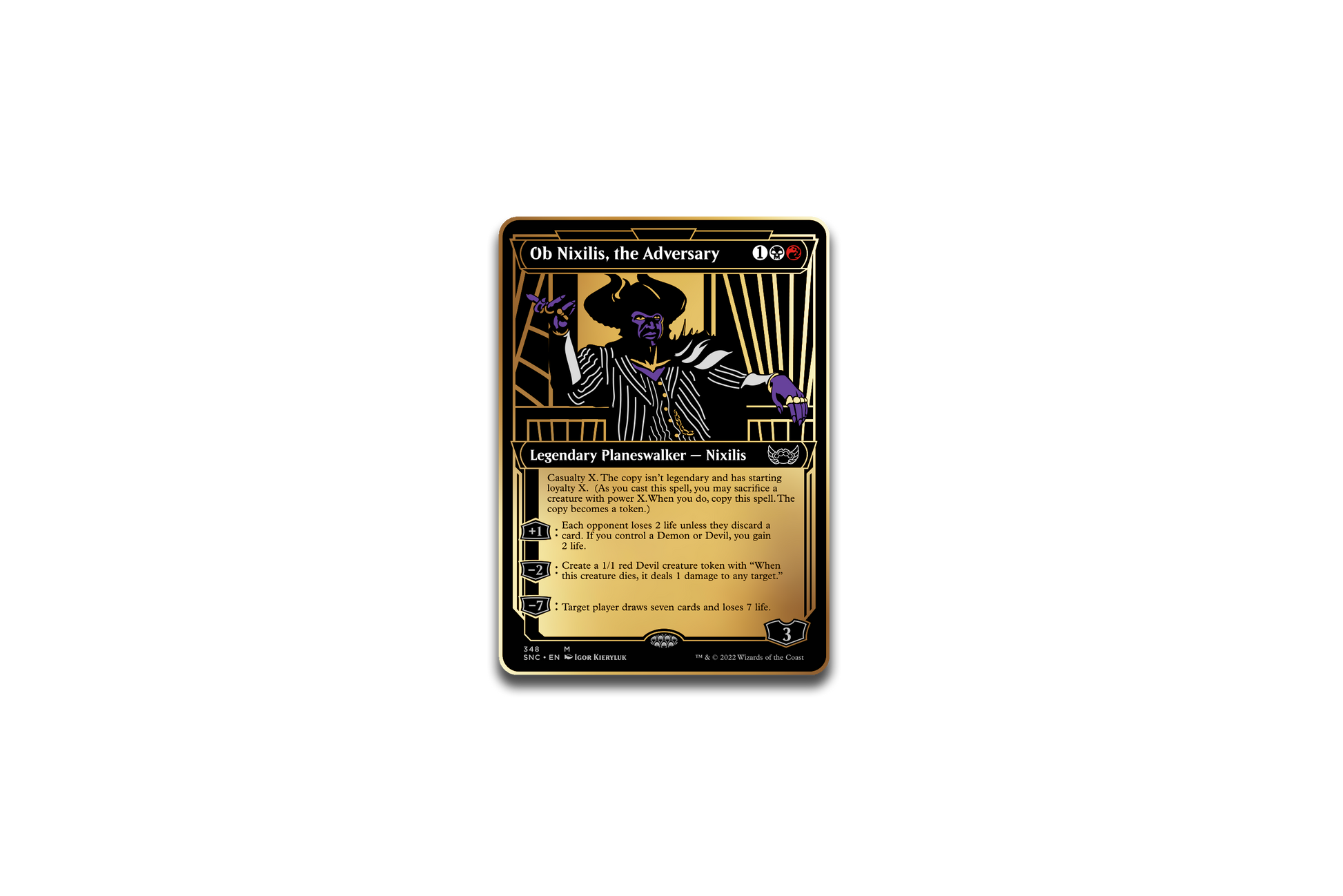 Pinfinity AR Pin: New Capenna Ob Nixilis the Adversary - Magic the Gathering PMTG037 Pin