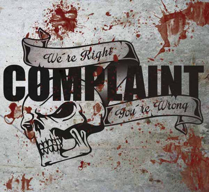 Complaint - We'Re Right, You'Re Wrong - Punk - Music CD