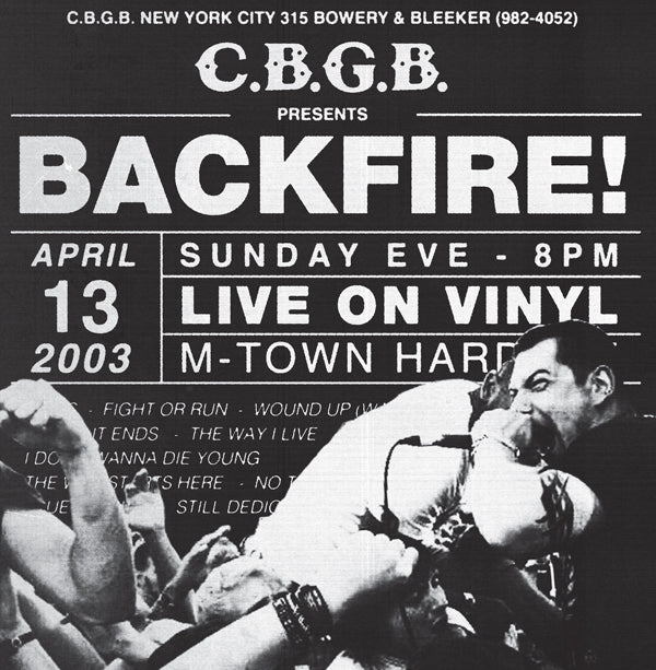 Backfire! - Live At Cbgb (Splatter Vinyl) - Hardcore - LP