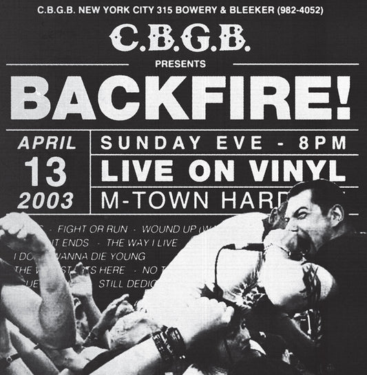 Backfire! - Live At Cbgb (Splatter Vinyl) - Hardcore - LP