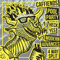 Caffiends & Heck Yes & Modern Advances - 4-Way Split - Hardcore - LP