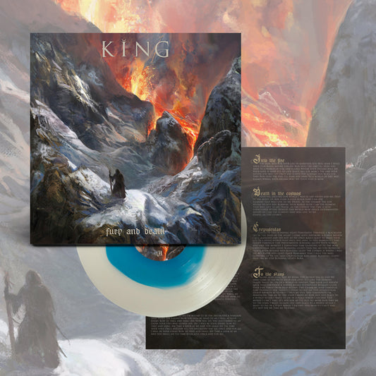 King - Fury And Death (White / Blue Vinyl) - Death Metal - LP