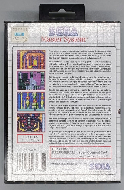 Sonic Spinball for Sega Master System MS - Complete - CIB Sega