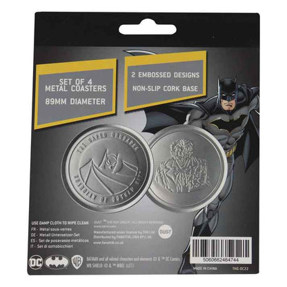 DC Comics Batman Set of 4 Embossed Metal Coasters