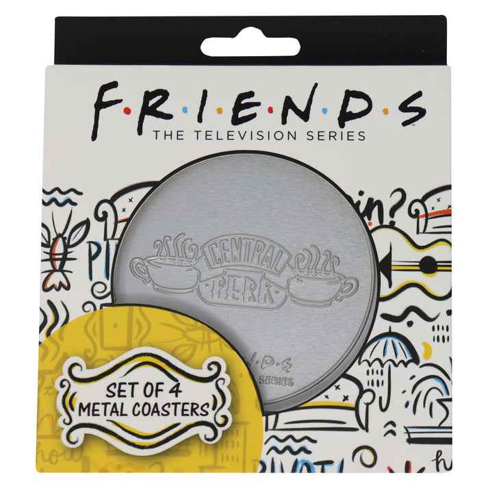 Friends Set of 4 Embossed Metal Coasters