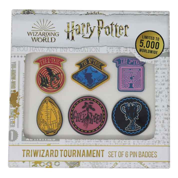 Harry Potter Limited Edition Set of 6 Triwizard Tournament Pin Badges