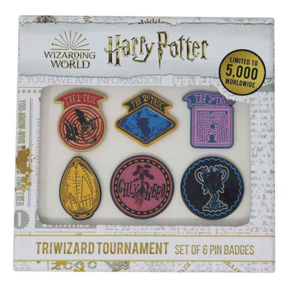 Harry Potter Limited Edition Set of 6 Triwizard Tournament Pin Badges