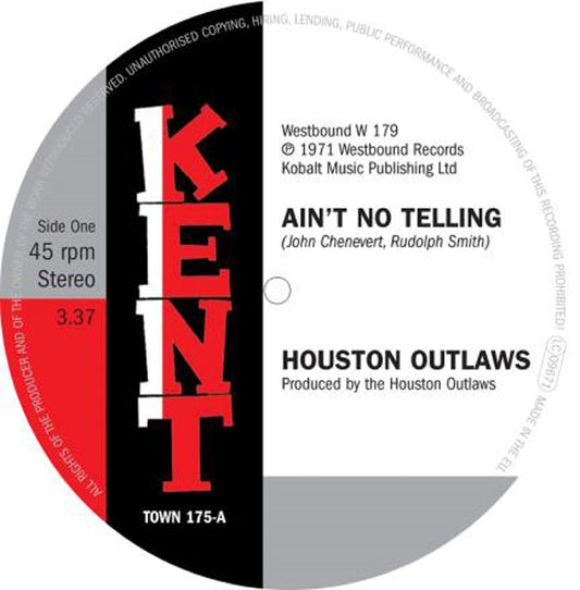 Houston Outlaws - AinT No Telling / ItS No Fun Being Alone - Soul/Funk - 7