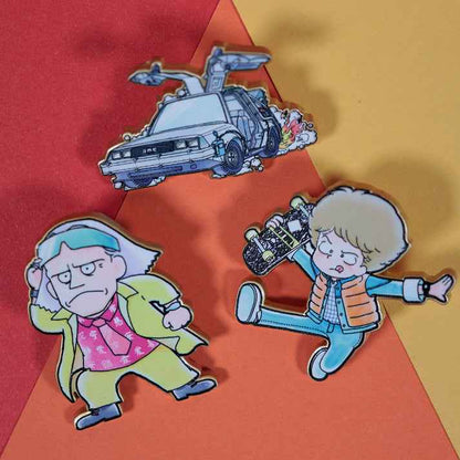 Back to the Future Limited Edition Japanese Style Triple Pin Badge Set