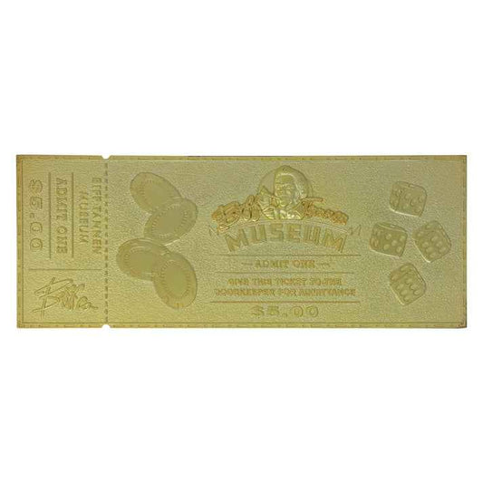 Back to the Future Limited Edition 24k Gold Plated Biff Tannen Museum Entrance Ticket