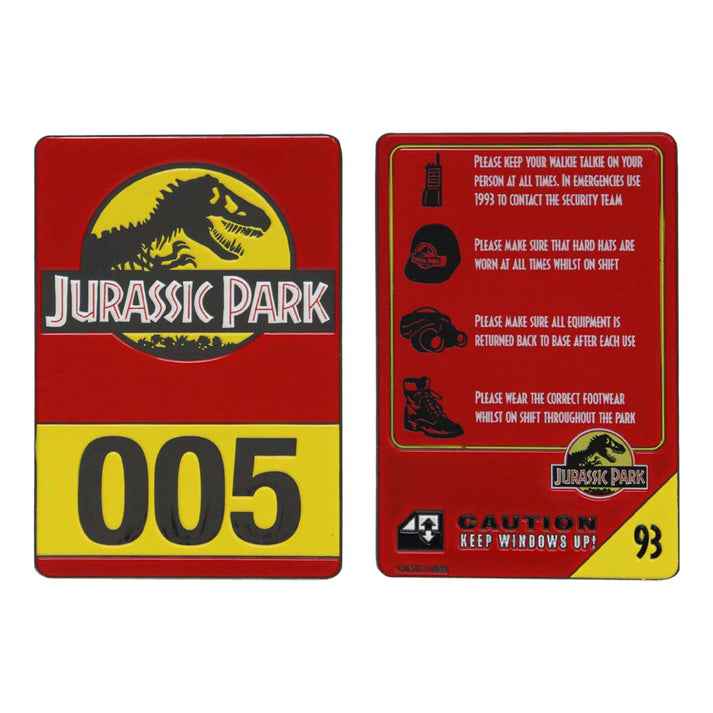 Jurassic Park Limited Edition 30th Anniversary Vehicle I.D Ingot