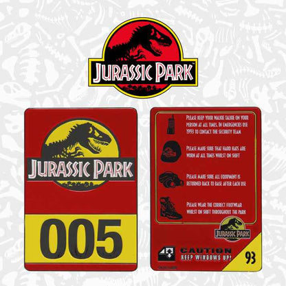 Jurassic Park Limited Edition 30th Anniversary Vehicle I.D Ingot