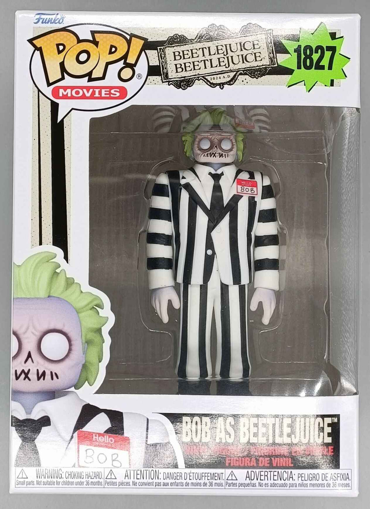 #1827 Bob as Beetlejuice - Beetlejuice 2 - Horror Funko POP - Brand New Funko