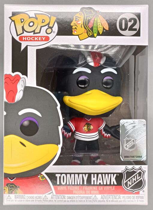 02 Tommy Hawk - NHL (Mascots) Chicago Blackhawks Box Damaged Funko POP Funko