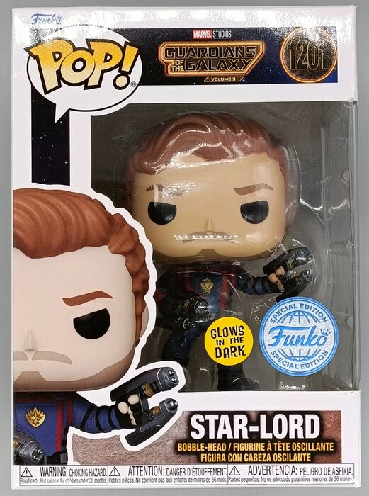 1201 Star-Lord Glow Marvel Guardians of the Galaxy 3 - Box Damaged Funko POP Funko