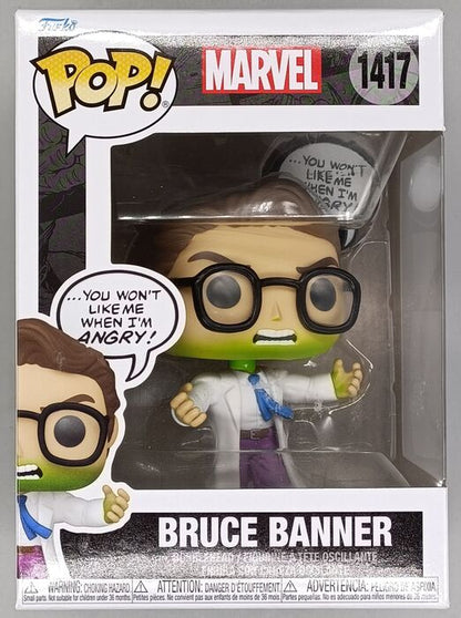 1417 Bruce Banner (You Wont Like Me When I'm Angry) Marvel Funko POP - Brand New Funko