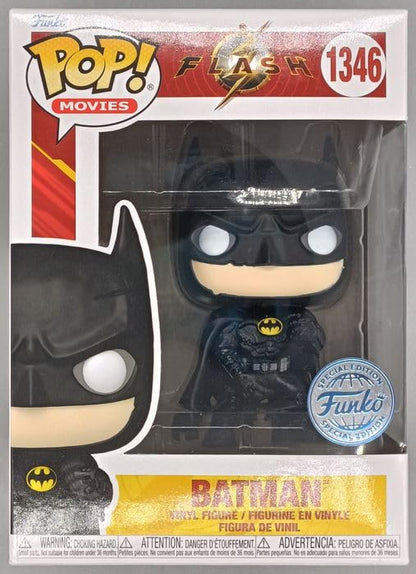 1346 Batman (Battle-Worn) - DC The Flash Funko POP - Damaged Box Funko