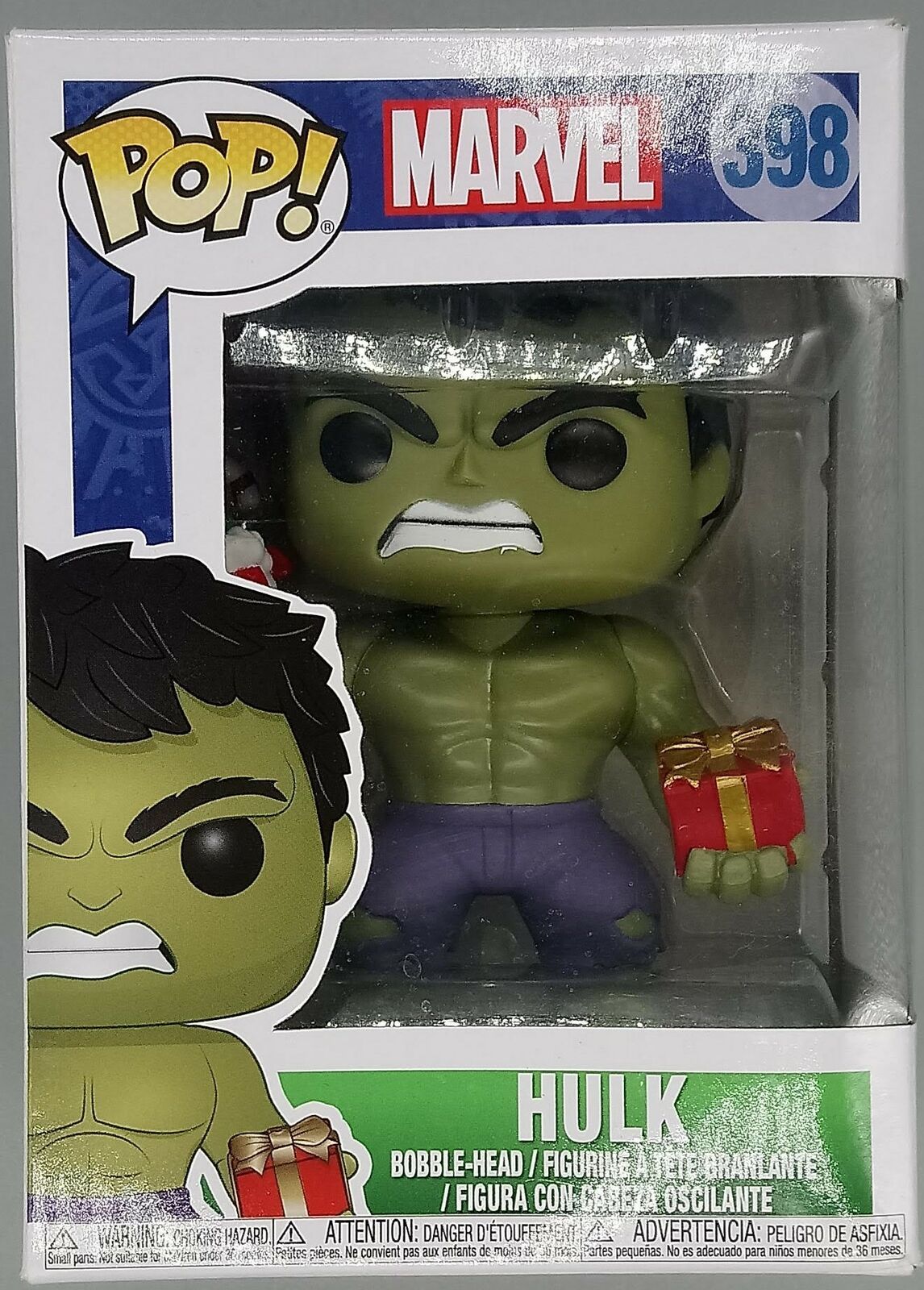 398 Hulk (w/ Stocking & Present) - Marvel Holiday Funko POP