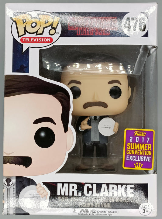 476 Mr. Clarke - Stranger Things - 2017 Con - Box Damaged Funko POP Funko