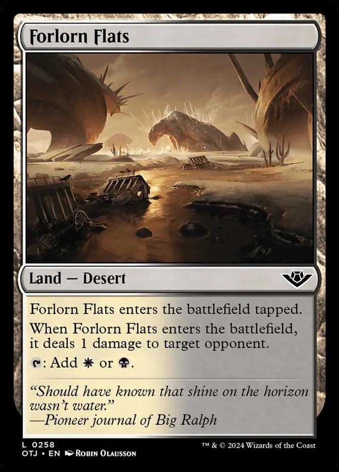 258 - Forlorn Flats - Outlaws of Thunder Junction - Normal - Magic: The Gathering Card