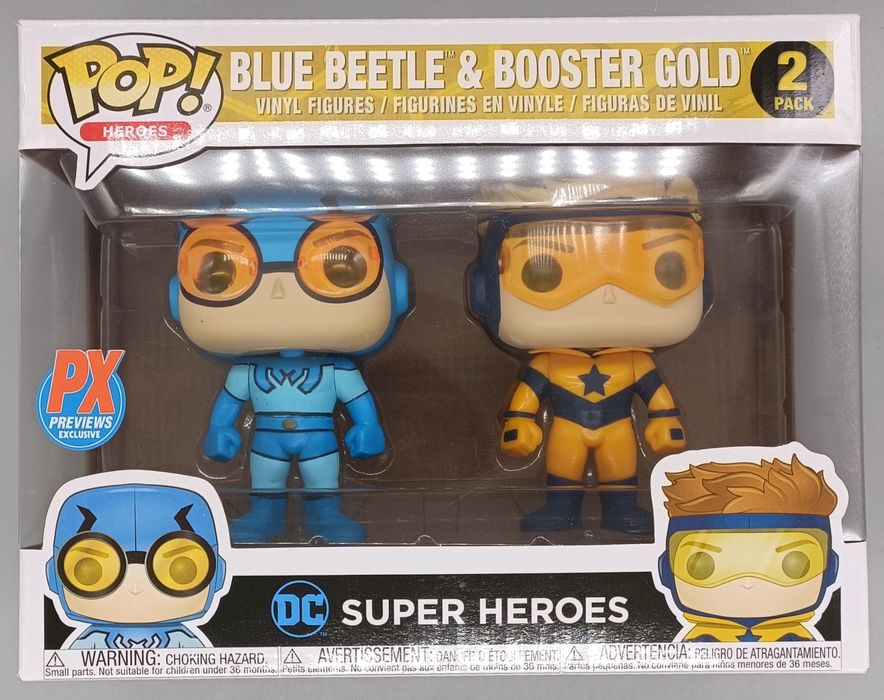 [2 Pack] Blue Beetle & Booster Gold - DC Super Heroes Funko POP Funko