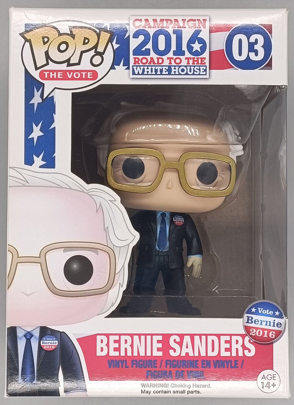 03 Bernie Sanders - The Vote 2016 Road To The White House Box Damaged Funko POP Funko