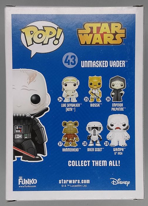 43 Unmasked Vader - Star Wars Funko POP