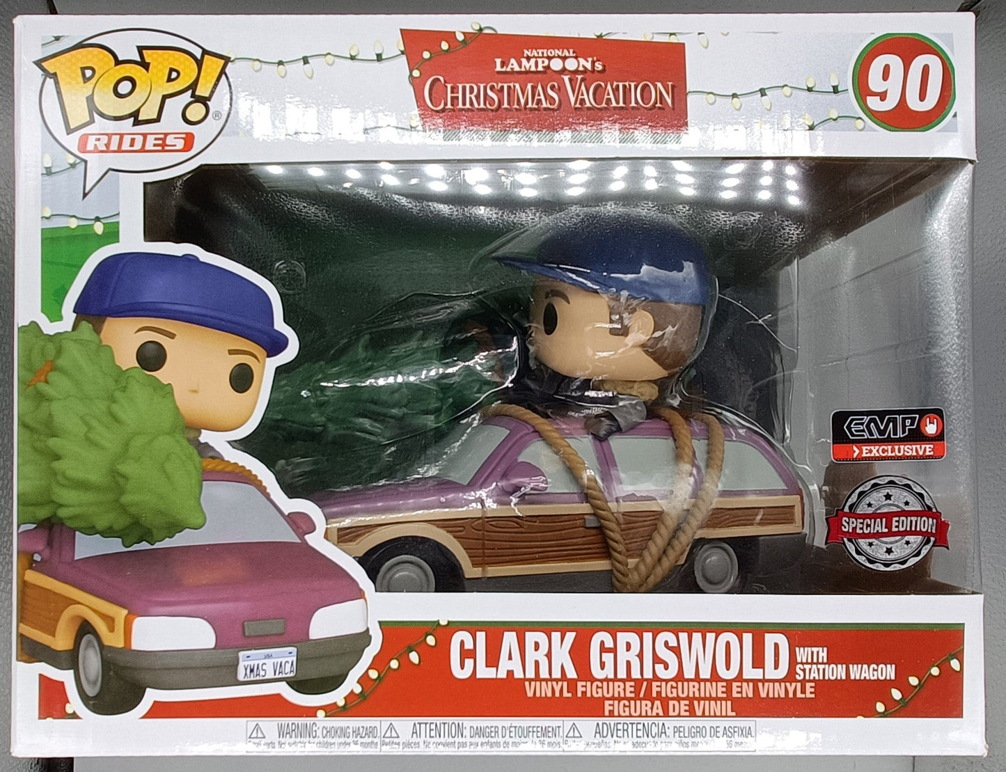 90 Clark Griswold (with Station Wagon) Rides Christmas Vaca Funko POP