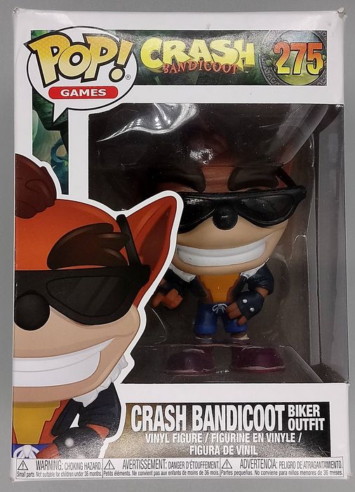 275 Crash Bandicoot (Biker Outfit) - Crash Bandicoot Box Damaged Funko POP
