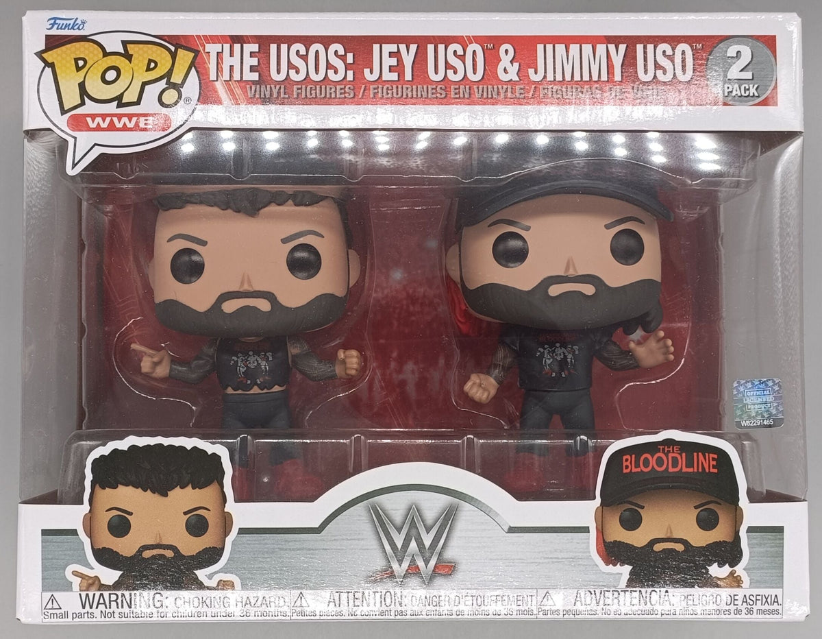 [2 Pack] The Usos: Jey Uso & Jimmy Uso (Uso Brothers) - WWE New Funko POP Funko