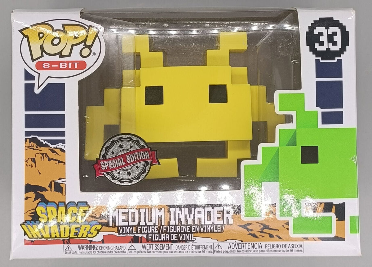 33 Medium Invader (Yellow) - 8-Bit - Funko POP - Box Damaged