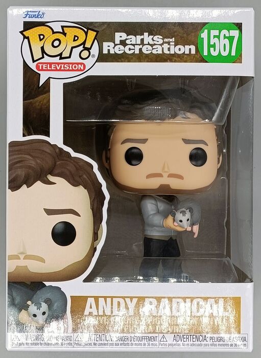 1567 Andy Radical - Parks and Recreation 15th Anniversary Funko POP - Brand New