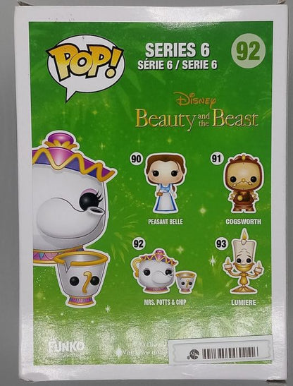 92 Mrs. Potts and Chip - Disney Beauty & The Beast - Box Damaged Funko POP