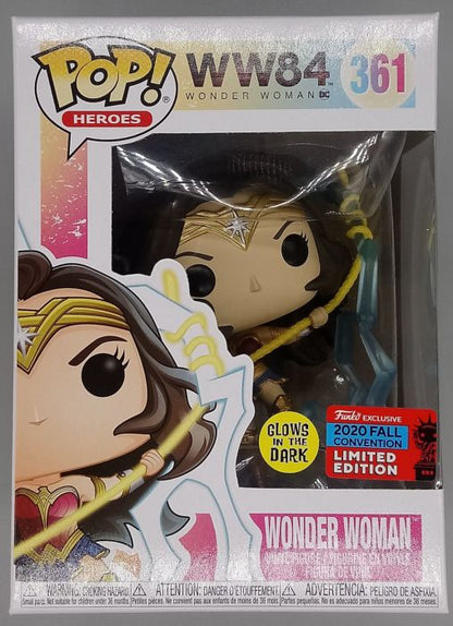 361 Wonder Woman (w/ Lightning) Glow - DC WW84 - 2020 Con Funko POP