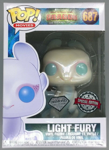 687 Light Fury - Diamond Glitter - How To Train Your Dragon Funko POP Funko
