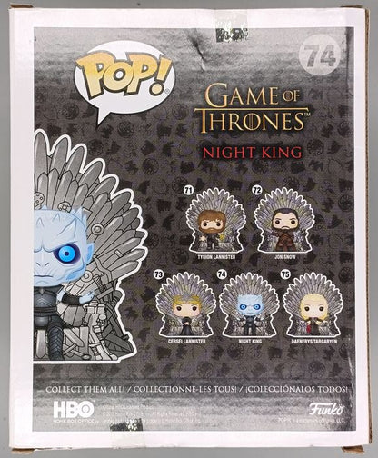 74 Night King (Iron Throne) Deluxe Metallic Game of Box Damaged Funko POP
