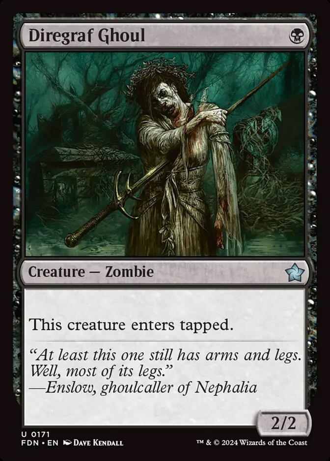 171 - Diregraf Ghoul - Foundations - Foil - Magic: The Gathering Card