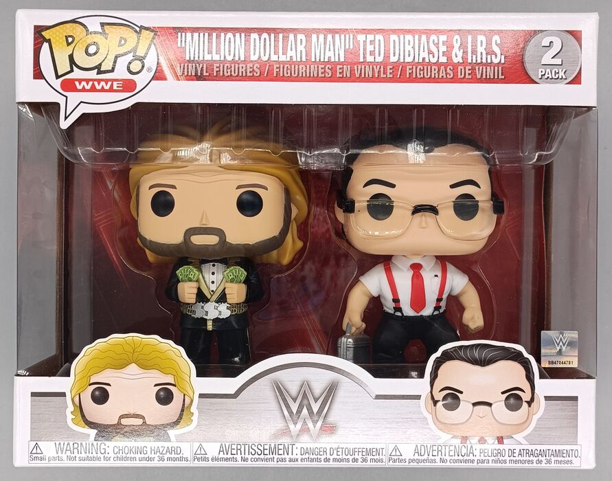 [2 Pack] Million Dollar Man Ted DiBiase & I.R.S. - WWE Funko POP Funko