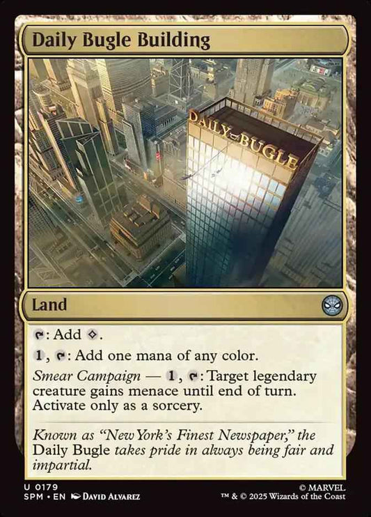 179 - Daily Bugle Building - Marvel's Spider-Man - Foil - Magic: The Gathering Card