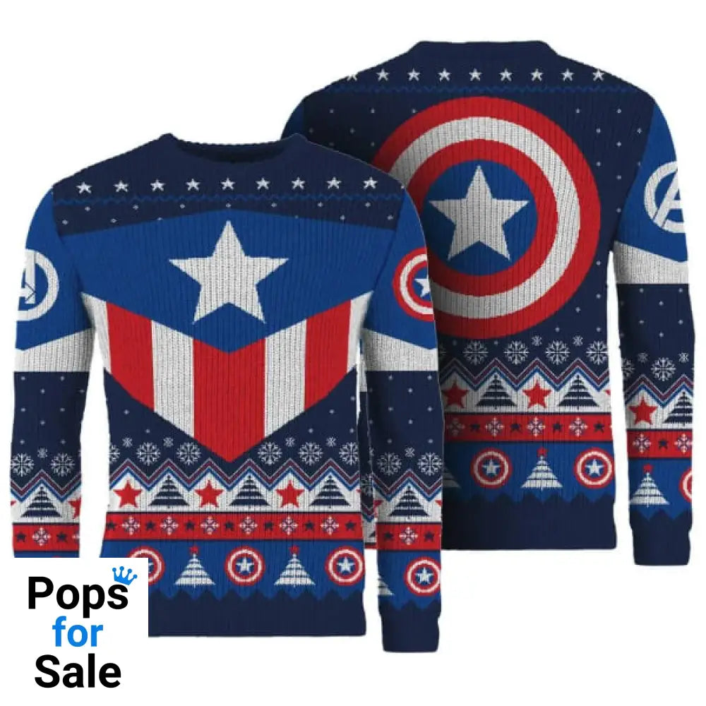 Captain America Christmas Jumper (Size XS)