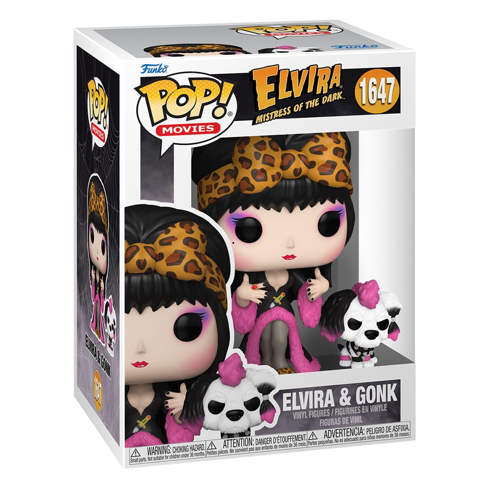1647 Elvira & Gonk - Elvira Mistress of the Dark - Horror Funko POP - Brand New