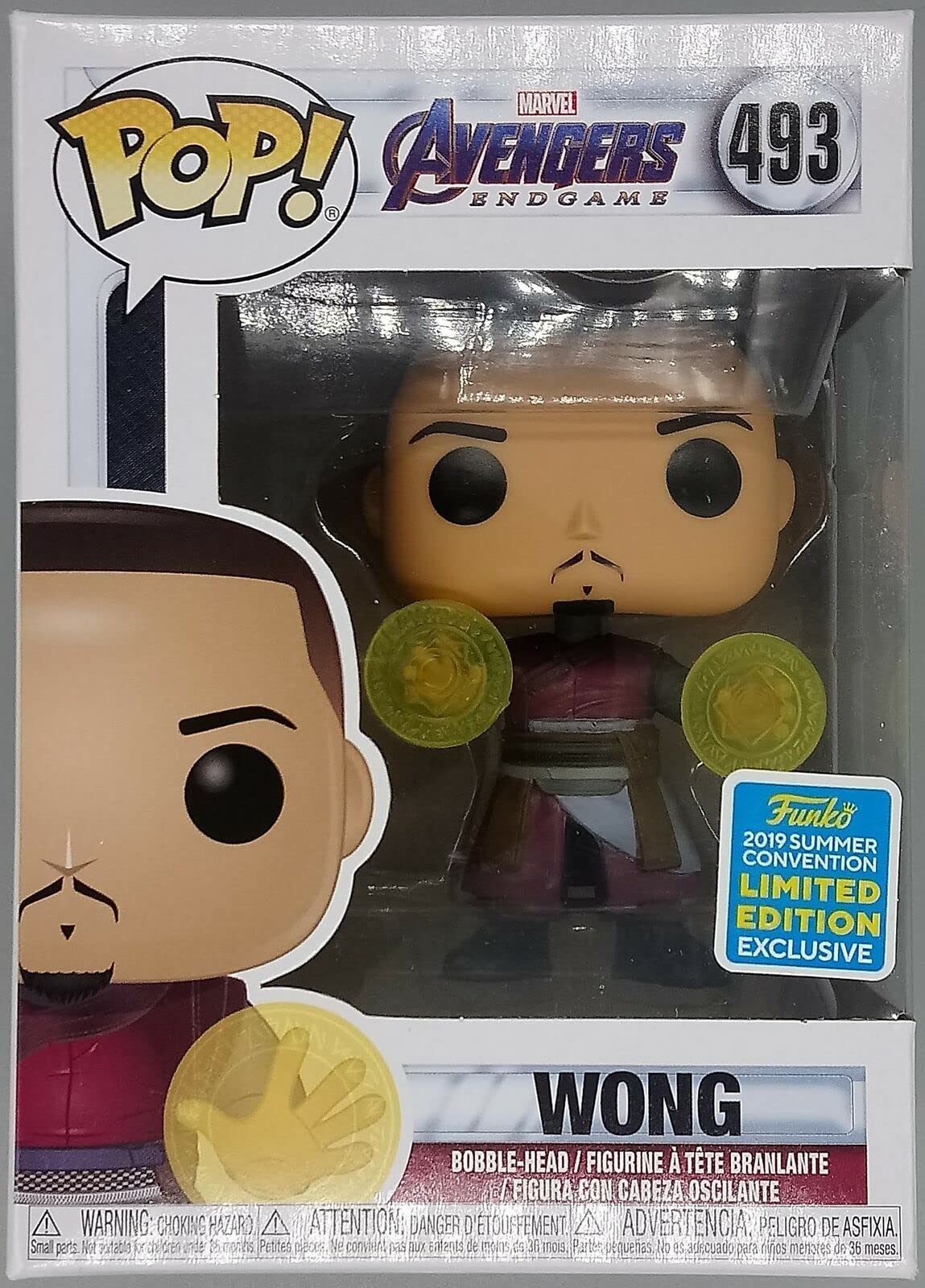 493 Wong - Marvel Avengers Endgame - 2019 Con Funko POP - Box Damaged