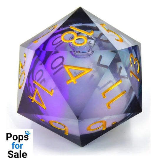 CritStones Liquid Core Dice D20 Twilight Ether 5 cm