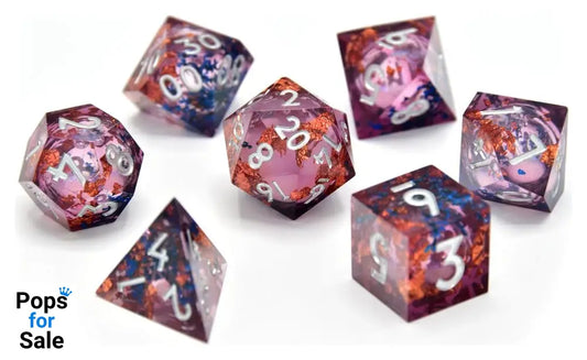 CritStones Liquid Core Dice Set Fey Mist (7)