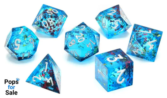 CritStones Liquid Core Dice Set Mermaid's Maelstrom (7)