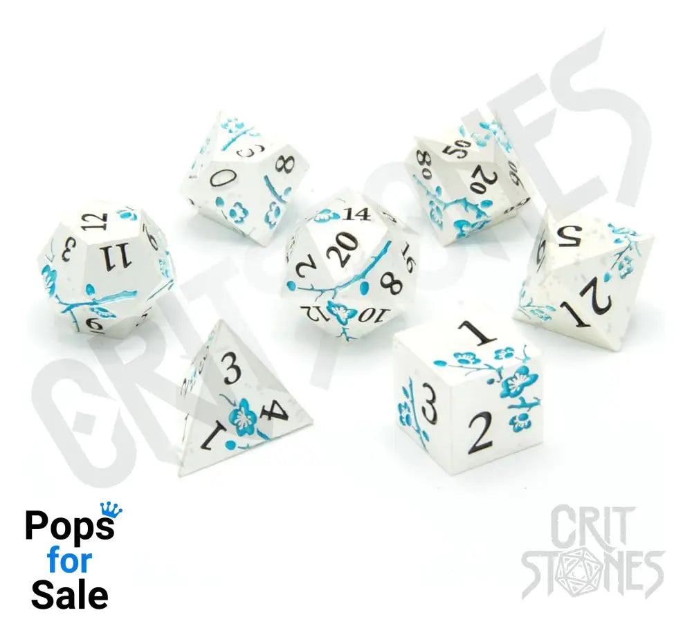 CritStones Metal Dice Set Iris Blossom (7)