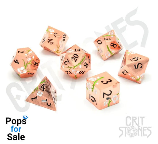 CritStones Metal Dice Set Pink Blossom (7)