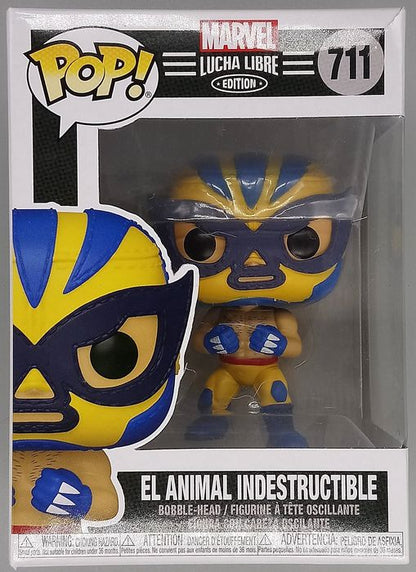 711 El Animal Indestructible (Wolverine) Marvel Luchadores - Box Damaged Funko POP Funko