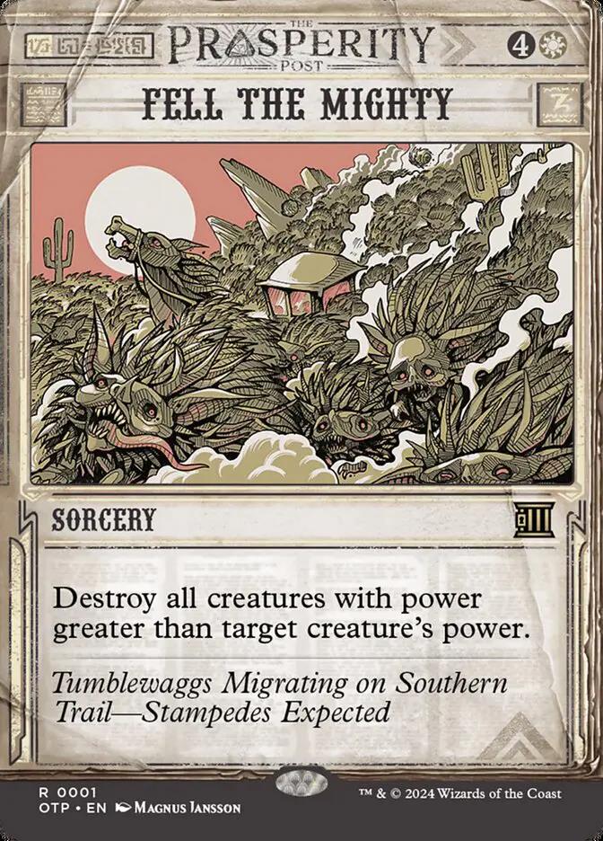 1 - Fell the Mighty - Breaking News - Normal - Magic: The Gathering Card